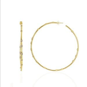 New Melinda Maria 3" big ass gold hoops